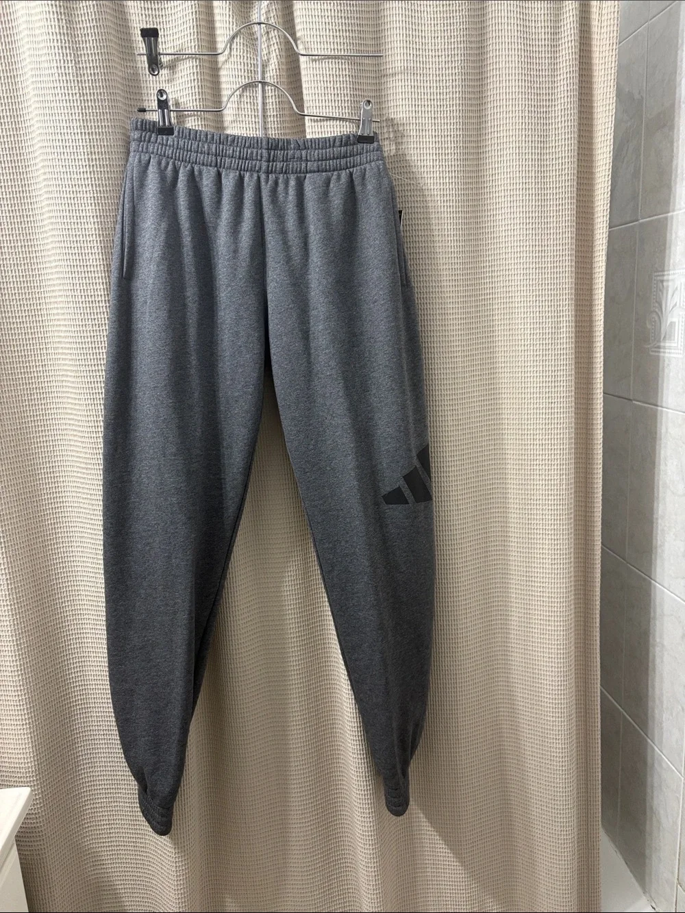 adidas Kids Dark Gray Athletic Joggers